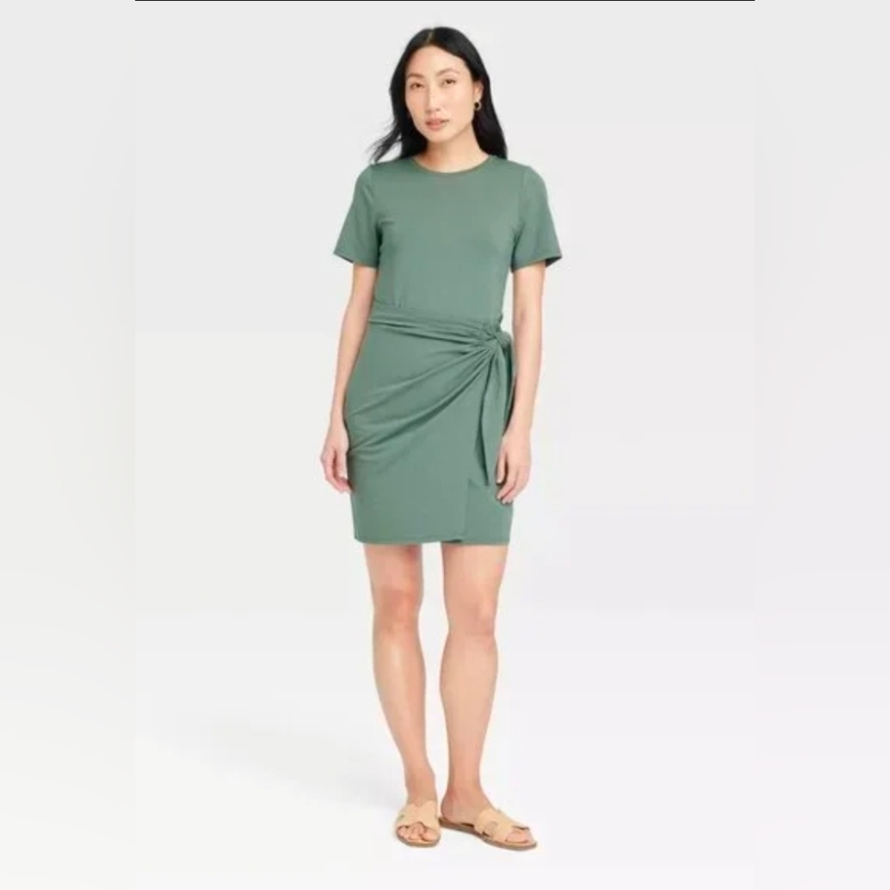 A New Day Tie Front Mini Dress